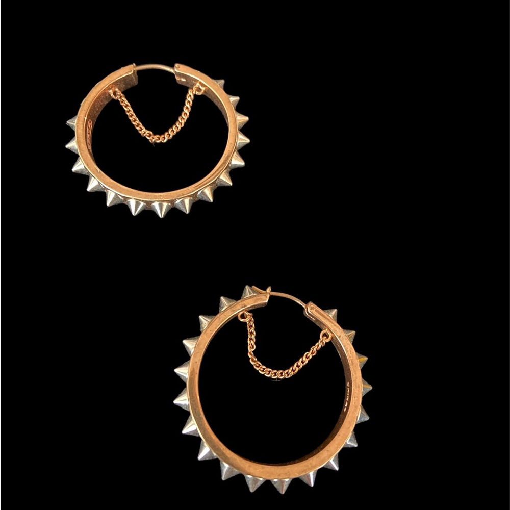Coach Spiked Hoop Earrings